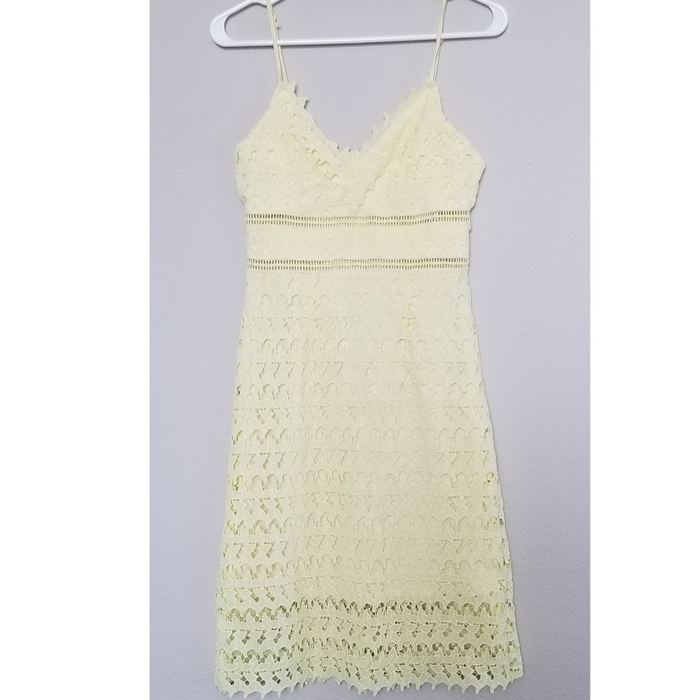 Yellow lace summer dress